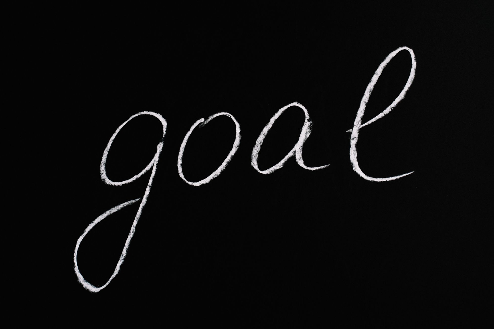 Image showing "goal" lettering on a black background
