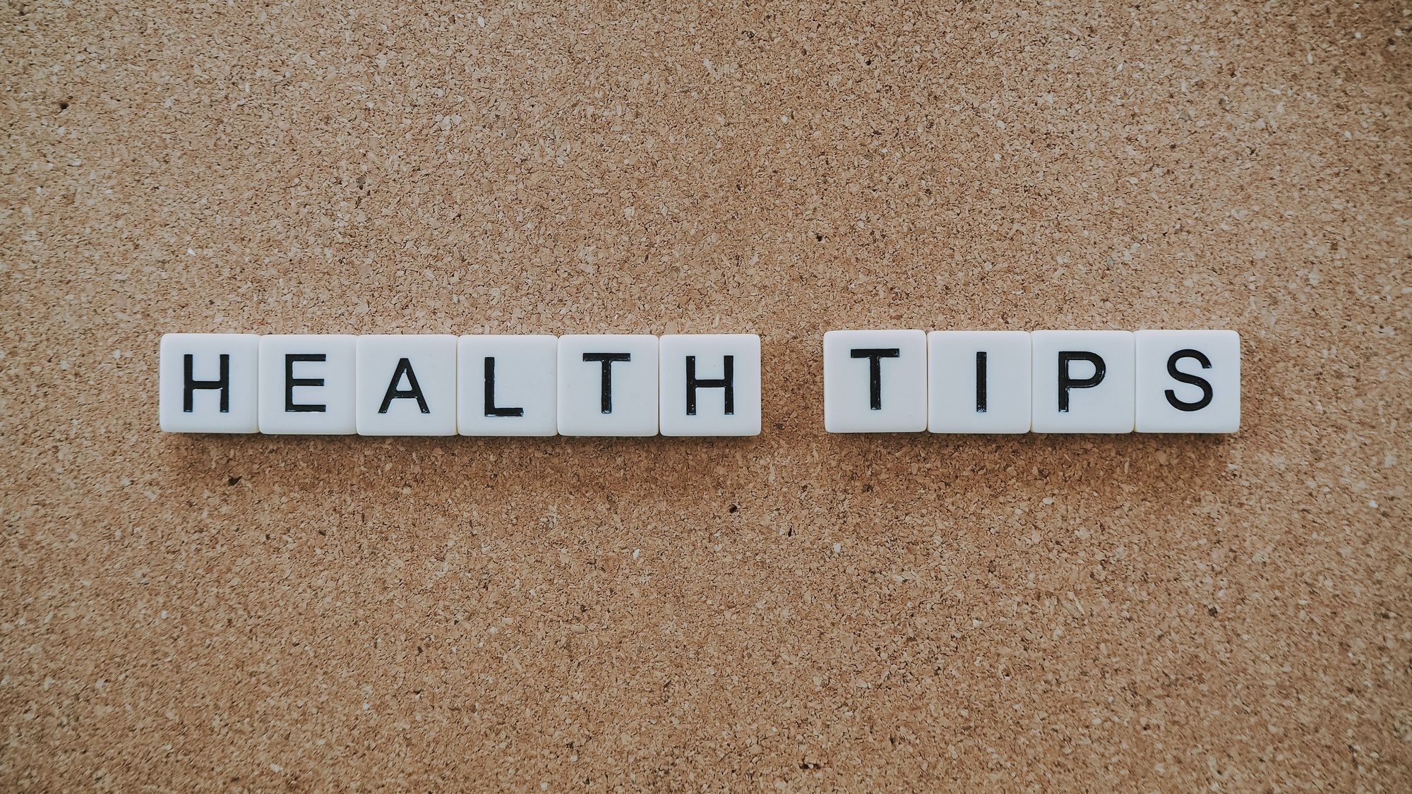 Image showing "Health tips" lettering on tiles